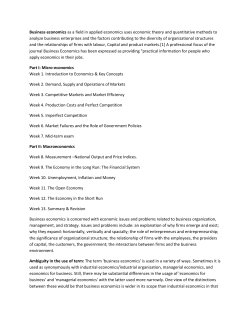 Business Economics MBA