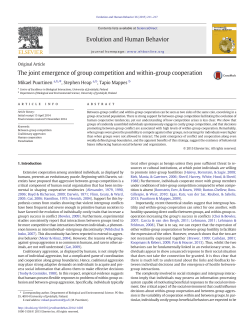 The joint emergence of group competition and within