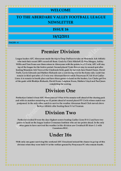 to the aberdare valley football league newsletter