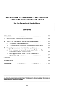 INDICATORS OF INTERNATIONAL COMPETITIVENESS