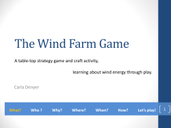 Wind Farm Design Game