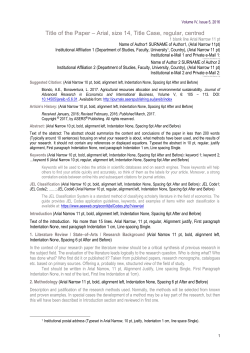 Introduction (Arial Narrow 11 pt, bold, alignment