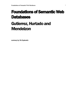 Semantic Web DB