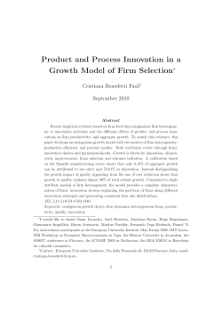 Product and Process Innovation in a Growth Model of Firm Selection