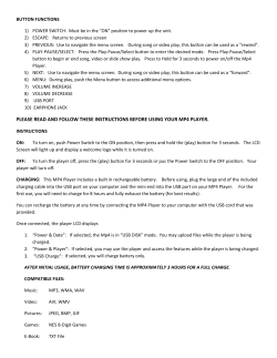 please read and follow these instructions before using your mp4
