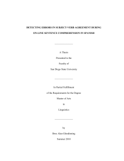 detecting errors in subject-verb agreement