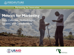 Metrics for Marketing Data Collection Methodologies, Systems, and