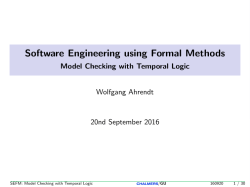 Model Checking with Temporal Logic