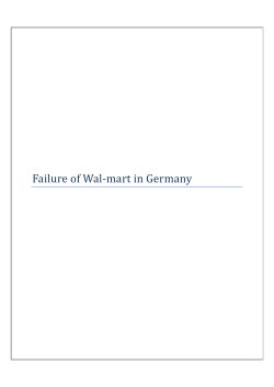 Failure of Wal-mart in Germany