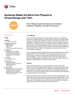 Gymboree Makes the Move from Physical to Virtual Storage with Tintri
