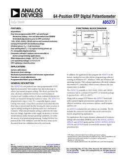64-Position OTP Digital Potentiometer AD5273