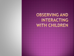 Observing Young children