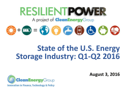 State of the U.S. Energy Storage Industry: Q1