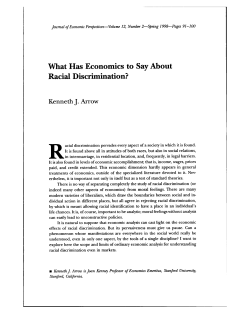 What Has Economics to Say About Racial Discrimination?