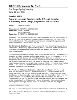 Separate Account Products in the US and Canada: Comparing Their