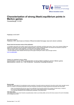 Characterization of strong (Nash) equilibrium points in