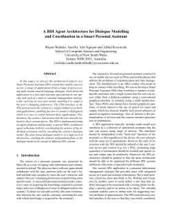 A BDI Agent Architecture for Dialogue Modelling and Coordination