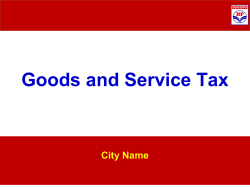 Input Tax Credit