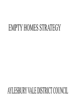 Adoption of Empty Homes Strategy - Aylesbury Vale District Council