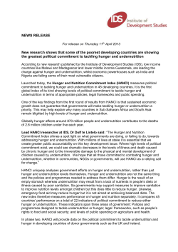 HANCI-press-release-final - Hunger and Nutrition Commitment