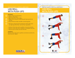 LOG ROLL WITH PUSH-UPS LOG ROLL WITH PUSH-UPS