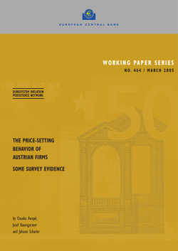 The price-setting behavior of Austrian firms