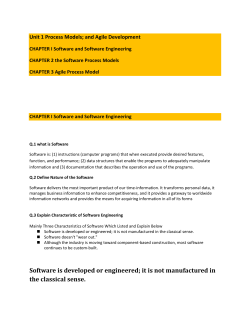 CHAPTER 2 the Software Process Models
