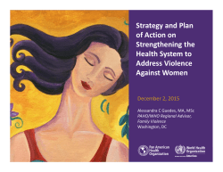 Strategy and Plan of Action on Strengthening the Health System to