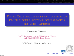 Finite Coxeter lattices and lattices of finite closure systems: some