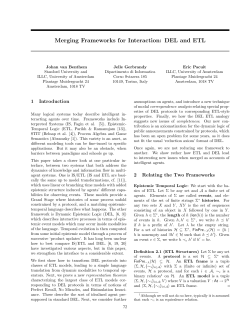 Merging Frameworks for Interaction: DEL and ETL