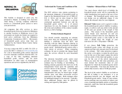 Moving in Moving in Oklahoma - Oklahoma Corporation Commission