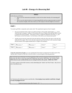 Lab #6 &ndash; Energy of a Bouncing Ball