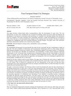 Four European Smart City Strategies