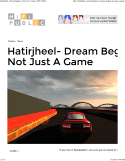 Hatirjheel- Dream Begins: Not Just A Game | HiFi Public