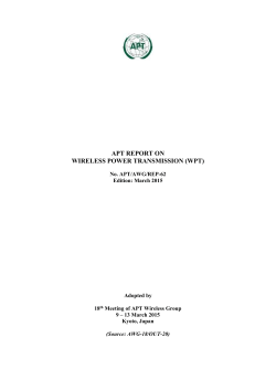 5. Frequency bands studies for WPT in some APT member countries