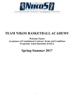 TEAM NIKOS BASKETBALL ACADEMY Spring