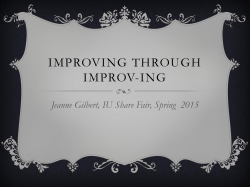 Improving through Improv-ing
