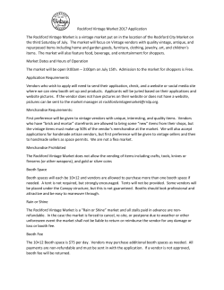 Rockford Vintage Market 2017 Application The Rockford Vintage