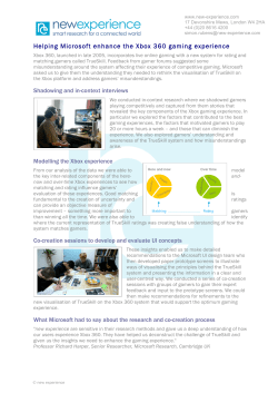 Helping Microsoft enhance the Xbox 360 gaming