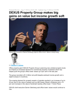 DEXUS Property Group makes big gains on value but income
