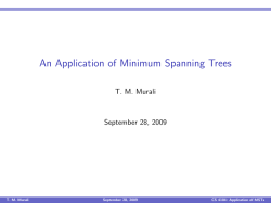 An Application of MSTs