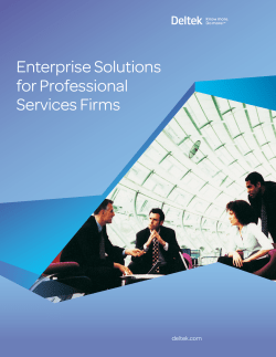 Enterprise Solutions for Professional Services Firms
