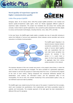 Novel quality-of-experience agent for higher communication quality