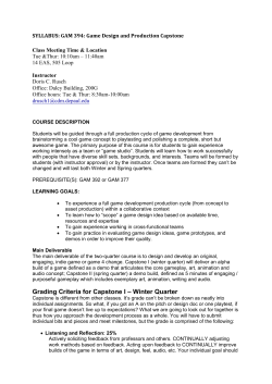 Grading Criteria for Capstone II &ndash; Spring 2016
