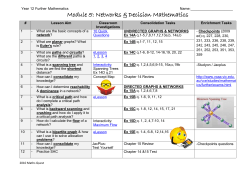MESC decision maths planner 2010 - MESC-MATHS