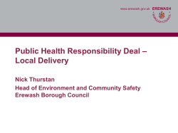 Public Health Responsibility Deal