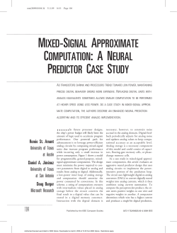 mixed-signal approximate computation:aneural predictor case study