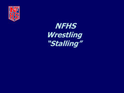 NFHS Wrestling &ldquo;Stalling&rdquo;