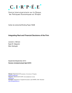 Integrating Real and Financial Decisions of the Firm