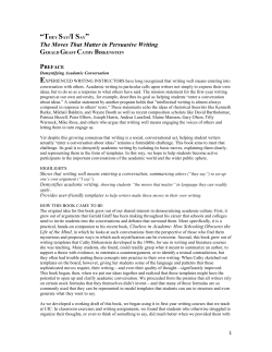 They Say I Say - WordPress.com